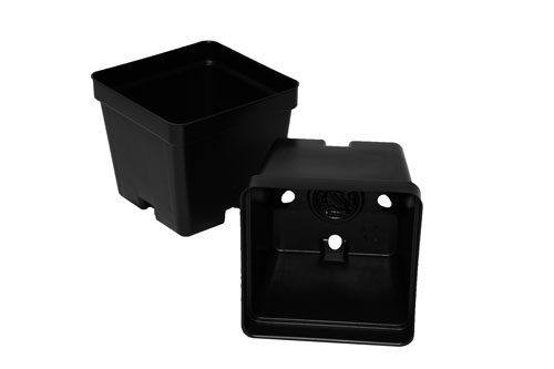 SVT 400 Square Pot Black - 500 per case - Square Pots